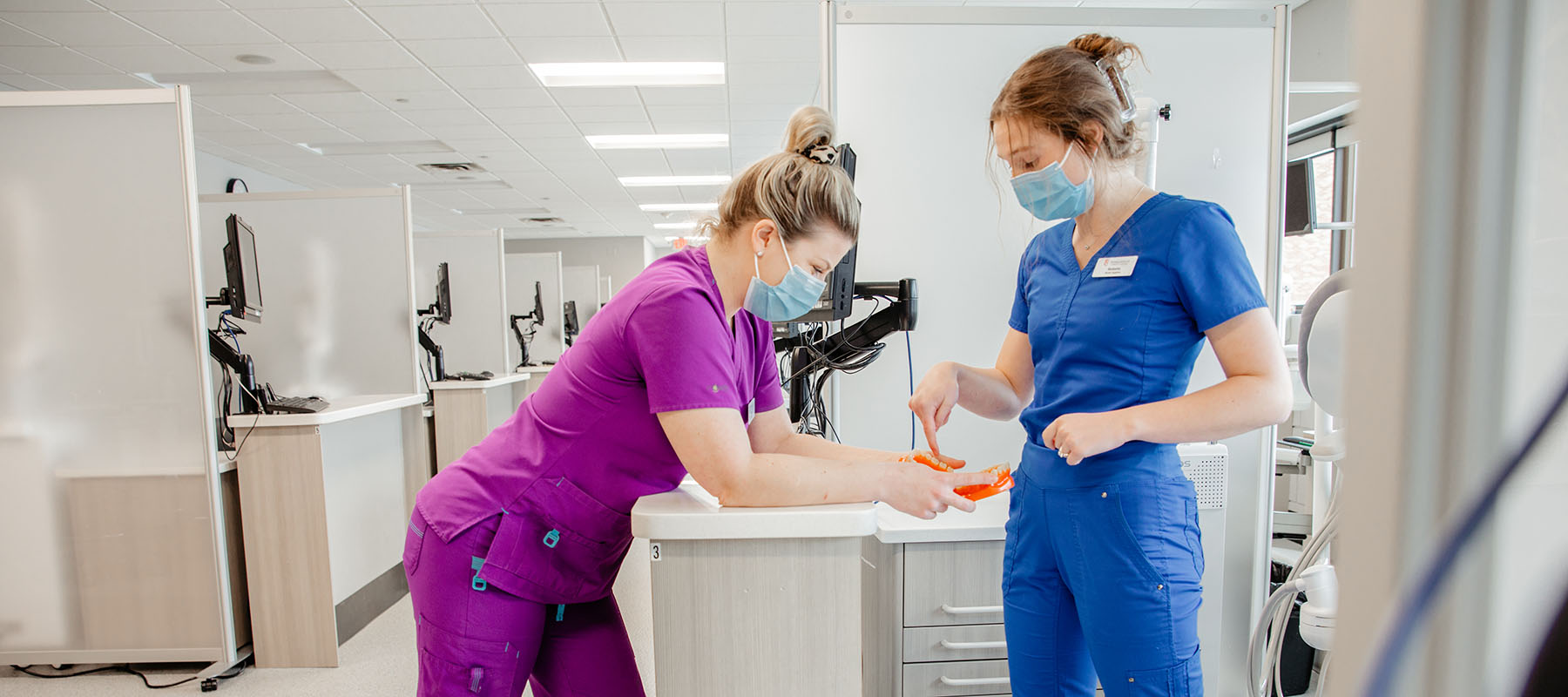 A Normandale dental hygiene student. 