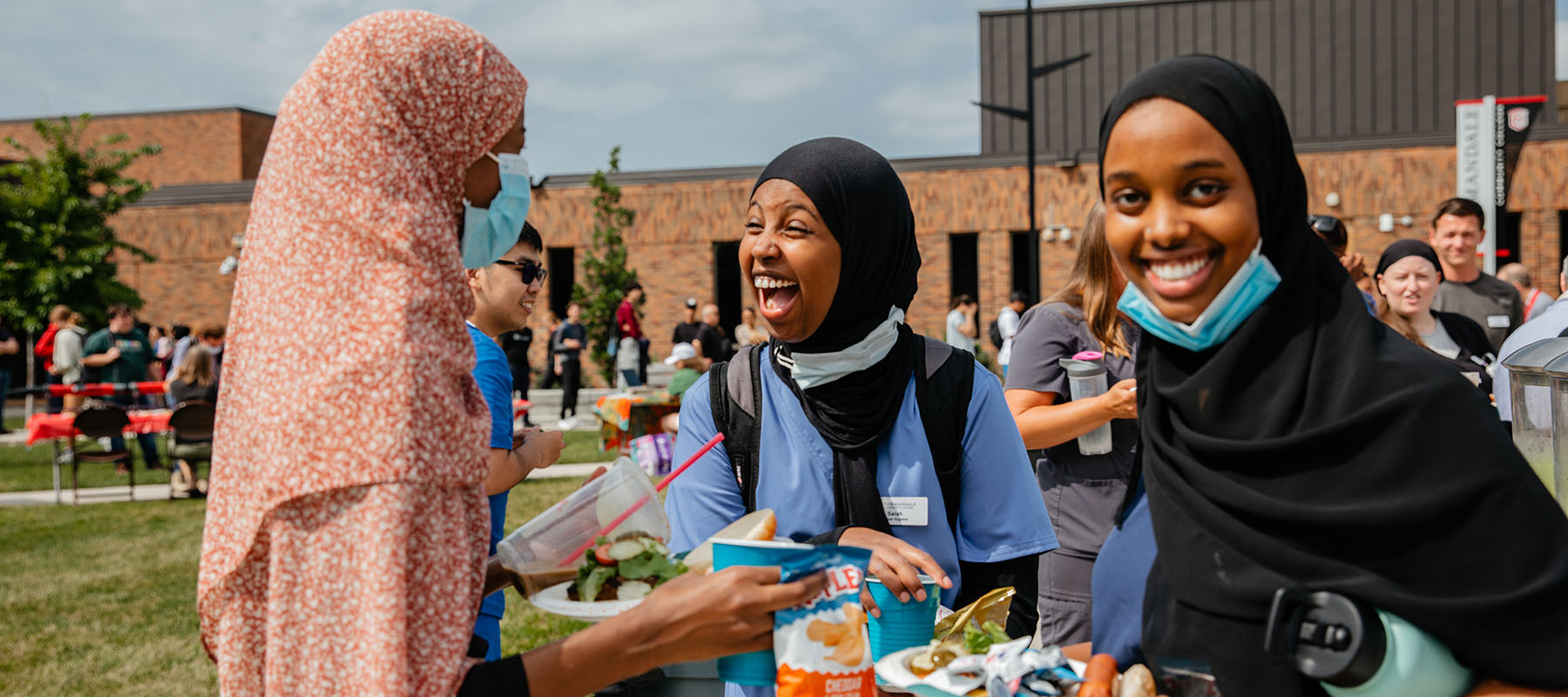 Students have fun at a Normandale Student Life event.